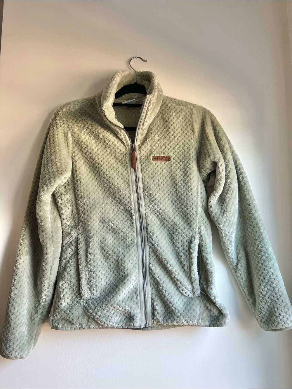 Columbia Light Sage Plush Full-Zip Teddy Jacket